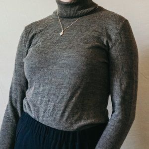 Vintage Wool Green Turtleneck